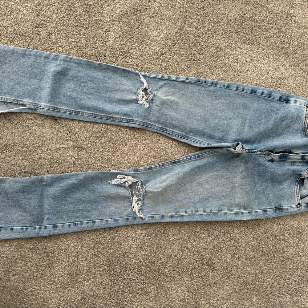 Zara mini flare slit side jean